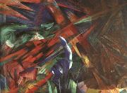 Franz Marc Animal Destinies : The Trees Show their Rings ; The Animals, their Veins oil painting picture wholesale